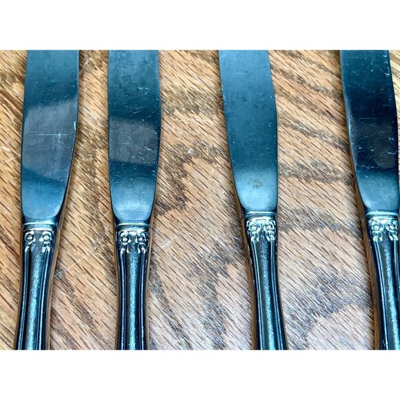 Set of 4 Oneida Brahms  Dinner Knives Hollow  community stainless flatware 9" - Picture 6 of 11